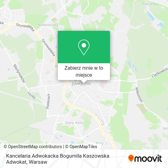 Mapa Kancelaria Adwokacka Bogumila Kaszowska Adwokat