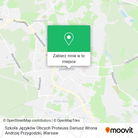 Mapa Szkoła Języków Obcych Proteuss Dariusz Wrona Andrzej Przygodzki