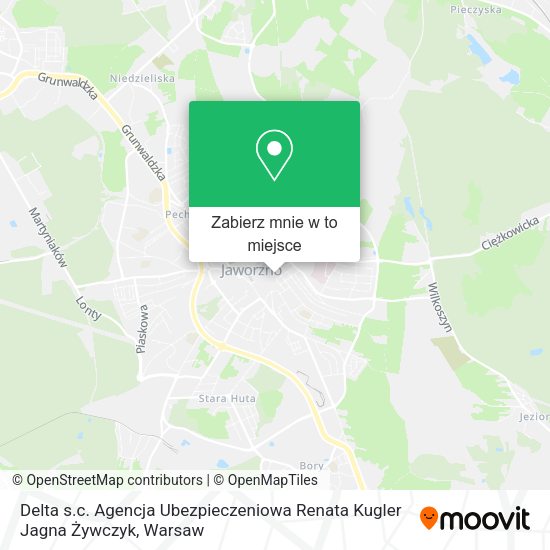 Mapa Delta s.c. Agencja Ubezpieczeniowa Renata Kugler Jagna Żywczyk