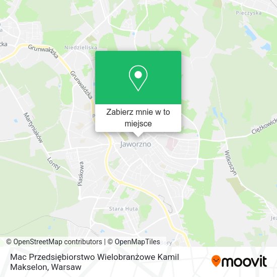 Mapa Mac Przedsiębiorstwo Wielobranżowe Kamil Makselon