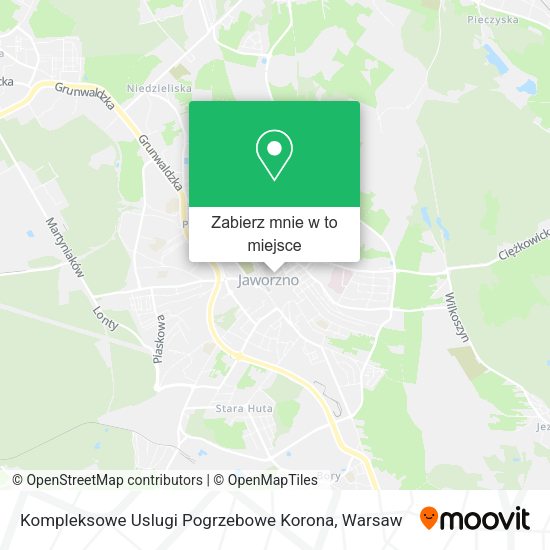 Mapa Kompleksowe Uslugi Pogrzebowe Korona