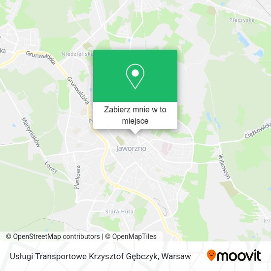 Mapa Usługi Transportowe Krzysztof Gębczyk