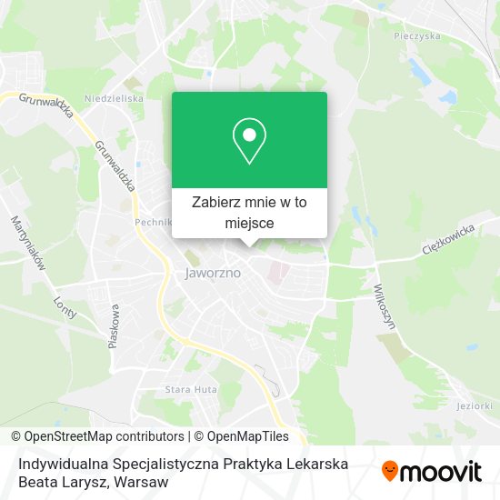 Mapa Indywidualna Specjalistyczna Praktyka Lekarska Beata Larysz