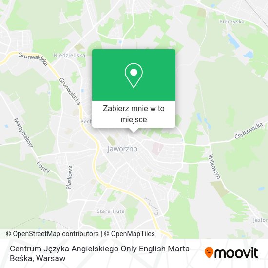 Mapa Centrum Języka Angielskiego Only English Marta Beśka