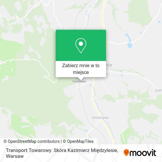 Mapa Transport Towarowy. Skóra Kazimierz Międzylesie