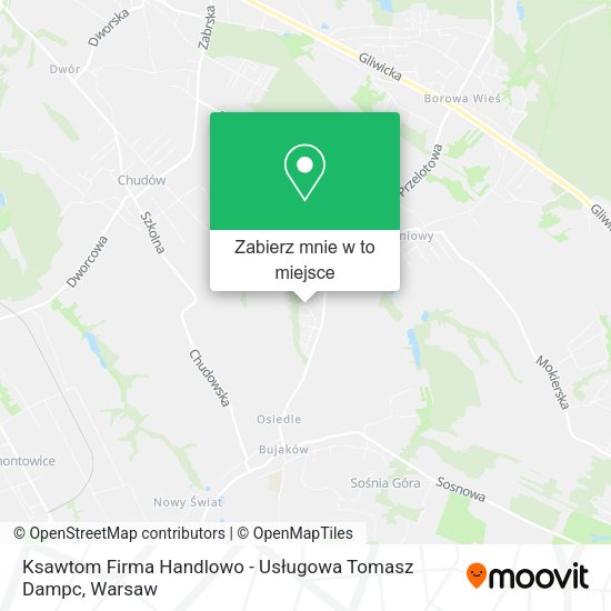 Mapa Ksawtom Firma Handlowo - Usługowa Tomasz Dampc