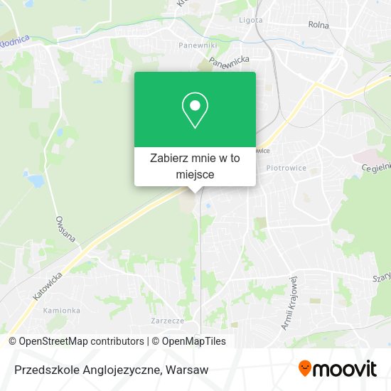 Mapa Przedszkole Anglojezyczne