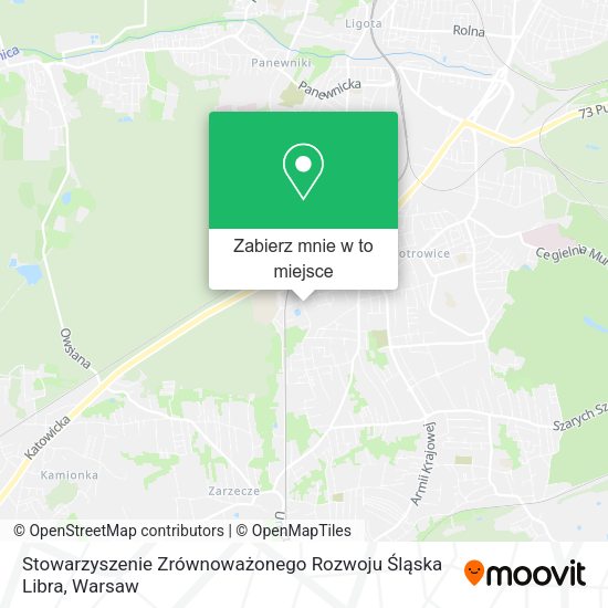 Mapa Stowarzyszenie Zrównoważonego Rozwoju Śląska Libra