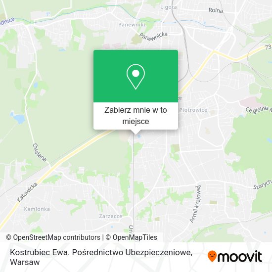 Mapa Kostrubiec Ewa. Pośrednictwo Ubezpieczeniowe