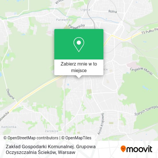 Mapa Zakład Gospodarki Komunalnej. Grupowa Oczyszczalnia Ścieków