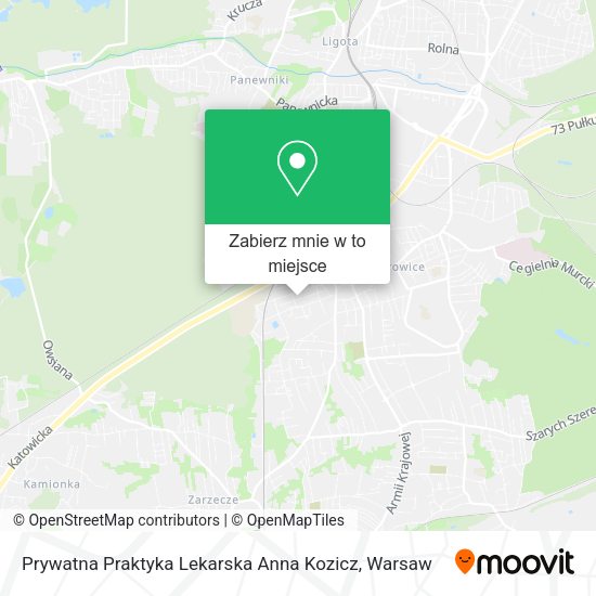 Mapa Prywatna Praktyka Lekarska Anna Kozicz