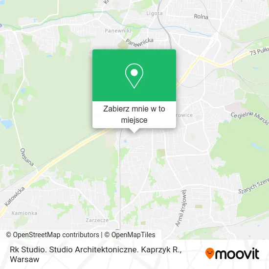 Mapa Rk Studio. Studio Architektoniczne. Kaprzyk R.
