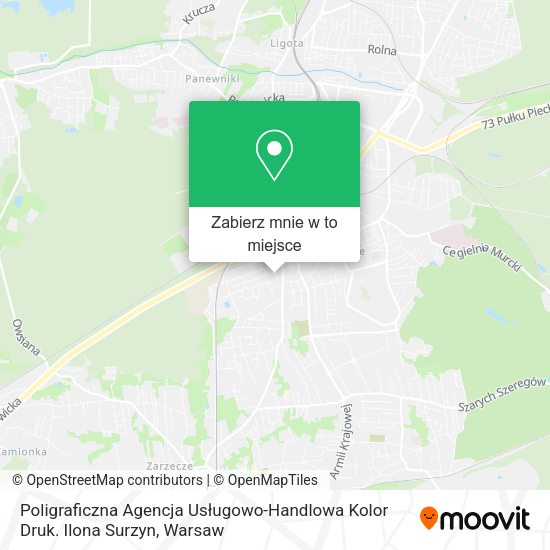 Mapa Poligraficzna Agencja Usługowo-Handlowa Kolor Druk. Ilona Surzyn