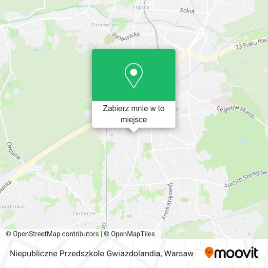 Mapa Niepubliczne Przedszkole Gwiazdolandia