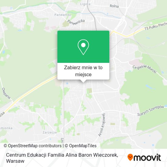 Mapa Centrum Edukacji Familia Alina Baron Wieczorek