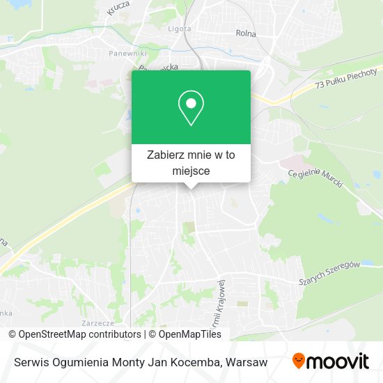 Mapa Serwis Ogumienia Monty Jan Kocemba