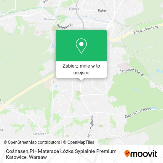 Mapa Cośnasen.Pl - Materace Łóżka Sypialnie Premium Katowice