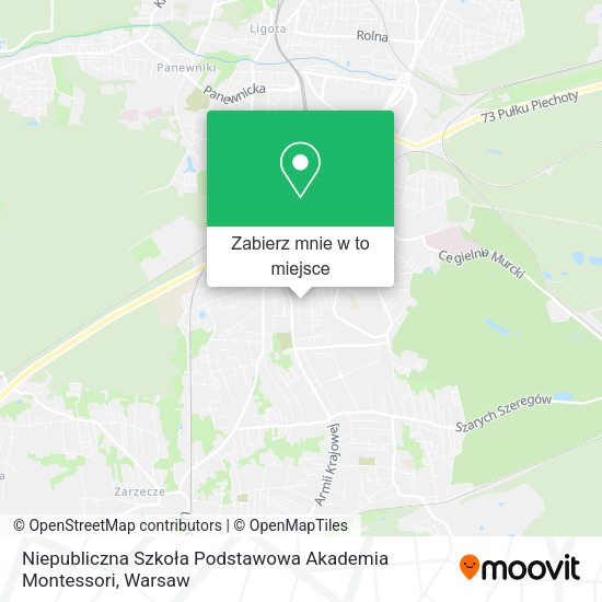 Mapa Niepubliczna Szkoła Podstawowa Akademia Montessori