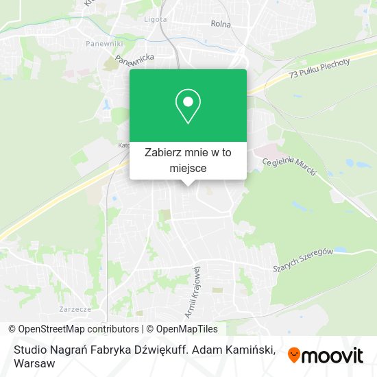 Mapa Studio Nagrań Fabryka Dźwiękuff. Adam Kamiński