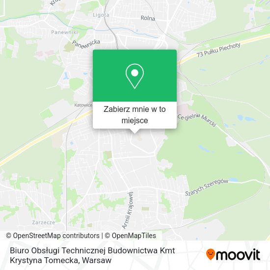 Mapa Biuro Obsługi Technicznej Budownictwa Kmt Krystyna Tomecka