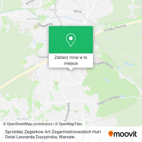 Mapa Sprzedaz Zegarkow Art Zegarmistrzowskich Hurt Detal Leonarda Duszynska