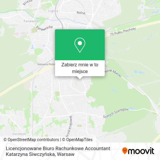 Mapa Licencjonowane Biuro Rachunkowe Accountant Katarzyna Siwczyńska