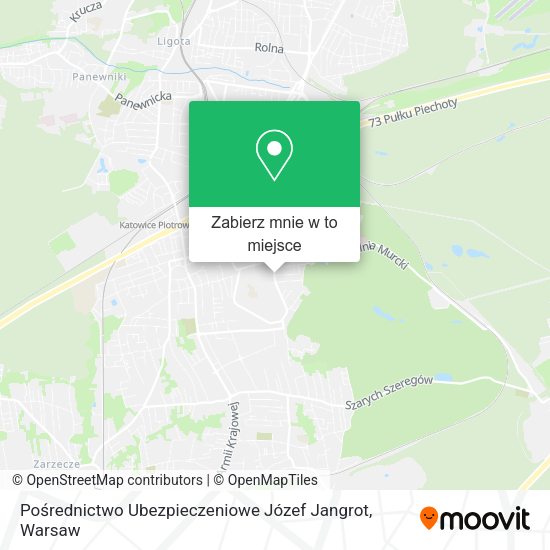 Mapa Pośrednictwo Ubezpieczeniowe Józef Jangrot