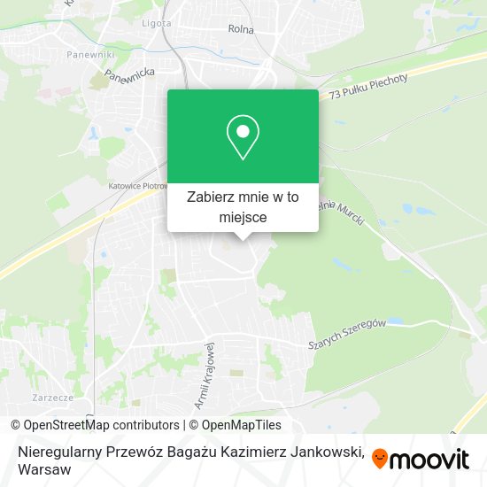 Mapa Nieregularny Przewóz Bagażu Kazimierz Jankowski