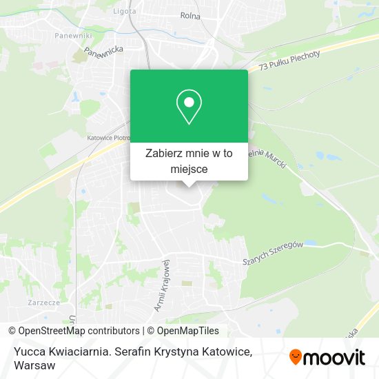 Mapa Yucca Kwiaciarnia. Serafin Krystyna Katowice