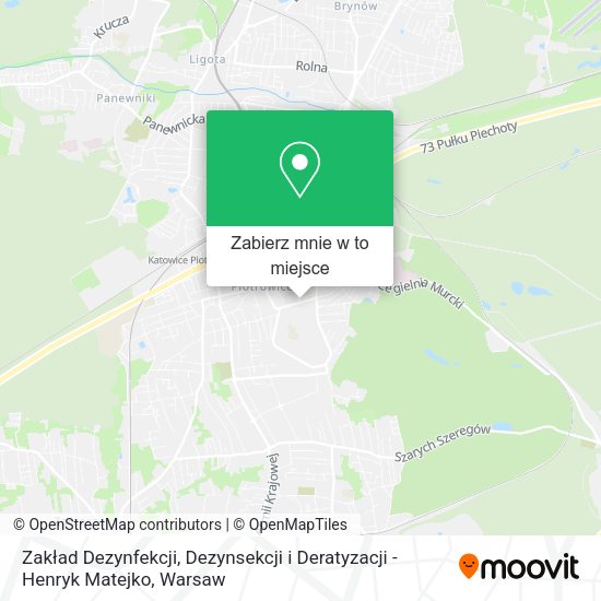 Mapa Zakład Dezynfekcji, Dezynsekcji i Deratyzacji - Henryk Matejko