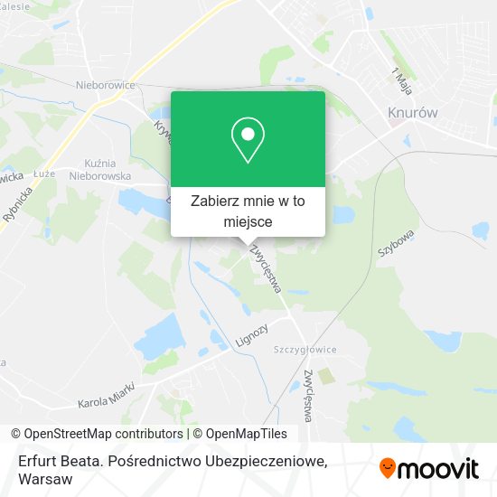 Mapa Erfurt Beata. Pośrednictwo Ubezpieczeniowe