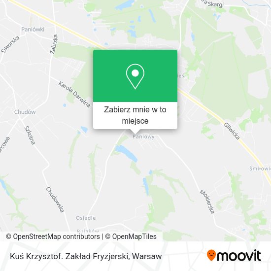 Mapa Kuś Krzysztof. Zakład Fryzjerski