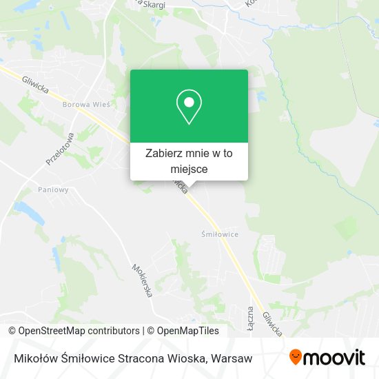 Mapa Mikołów Śmiłowice Stracona Wioska