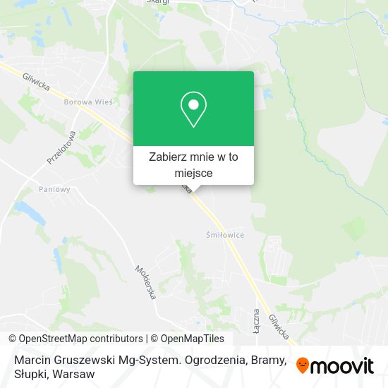 Mapa Marcin Gruszewski Mg-System. Ogrodzenia, Bramy, Słupki