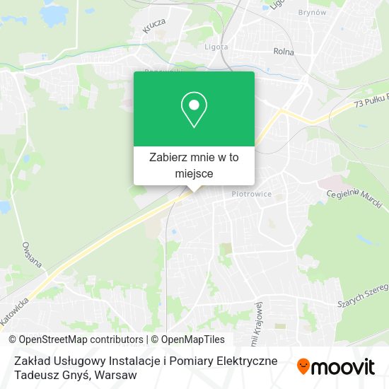 Mapa Zakład Usługowy Instalacje i Pomiary Elektryczne Tadeusz Gnyś