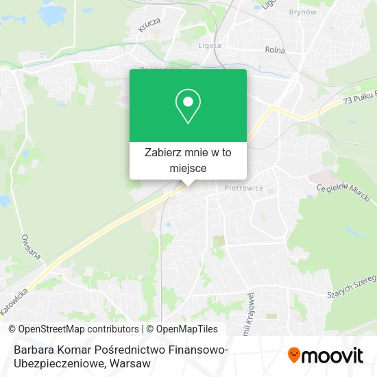 Mapa Barbara Komar Pośrednictwo Finansowo- Ubezpieczeniowe