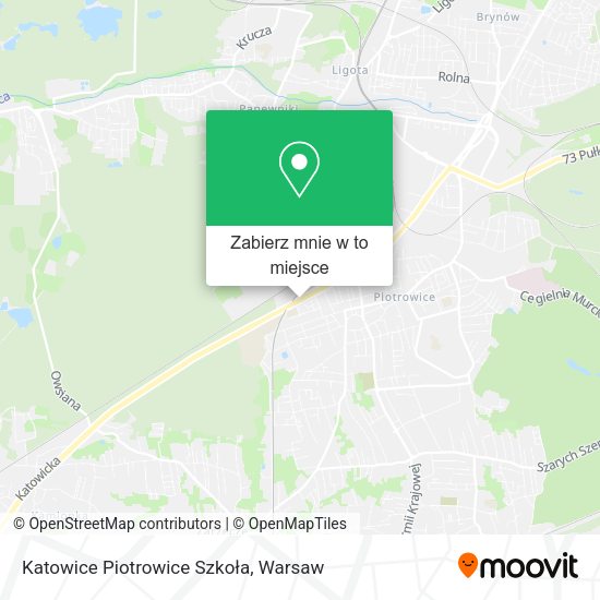 Mapa Katowice Piotrowice Szkoła