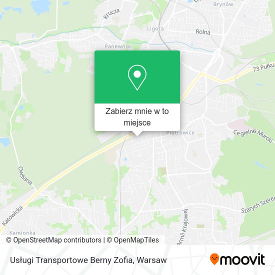 Mapa Usługi Transportowe Berny Zofia