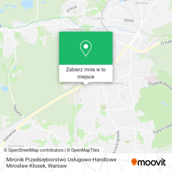 Mapa Mironik Przedsiębiorstwo Usługowo-Handlowe Mirosław Kłosek