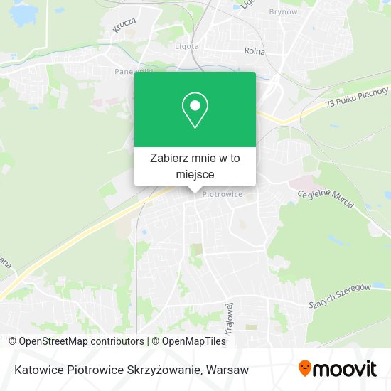 Mapa Katowice Piotrowice Skrzyżowanie