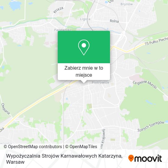 Mapa Wypożyczalnia Strojów Karnawałowych Katarzyna