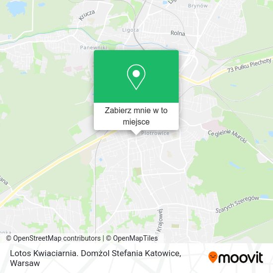 Mapa Lotos Kwiaciarnia. Domżol Stefania Katowice