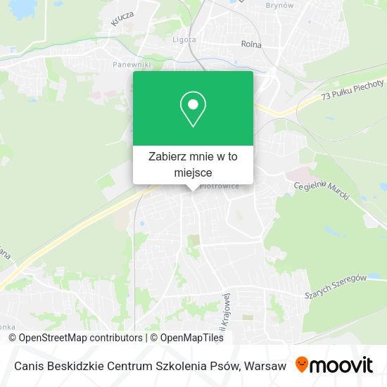 Mapa Canis Beskidzkie Centrum Szkolenia Psów