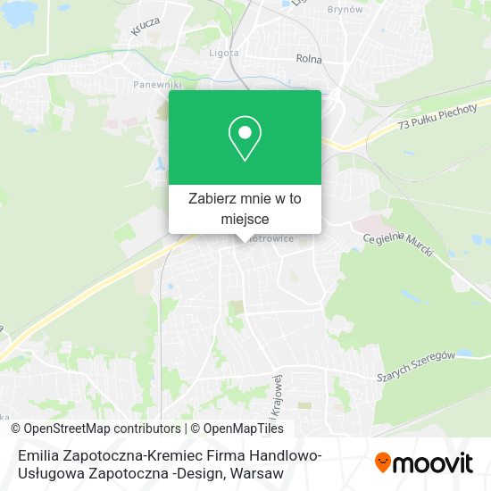 Mapa Emilia Zapotoczna-Kremiec Firma Handlowo-Usługowa Zapotoczna -Design