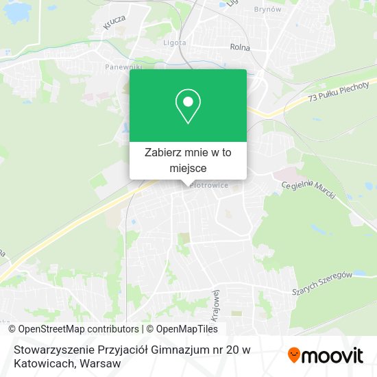 Mapa Stowarzyszenie Przyjaciół Gimnazjum nr 20 w Katowicach