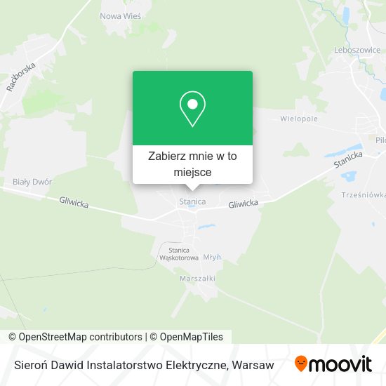 Mapa Sieroń Dawid Instalatorstwo Elektryczne