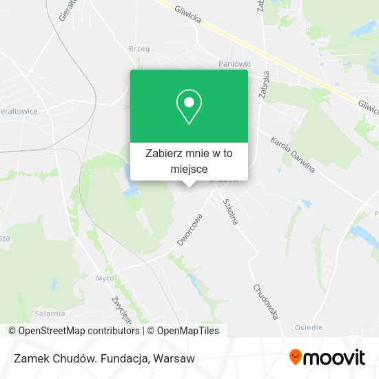 Mapa Zamek Chudów. Fundacja