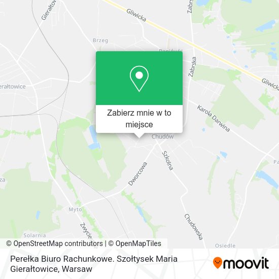 Mapa Perełka Biuro Rachunkowe. Szołtysek Maria Gierałtowice