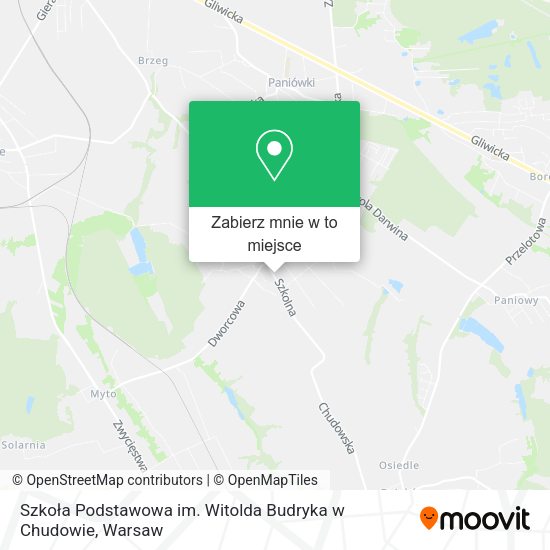 Mapa Szkoła Podstawowa im. Witolda Budryka w Chudowie