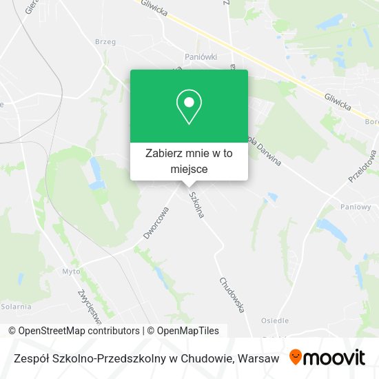 Mapa Zespół Szkolno-Przedszkolny w Chudowie